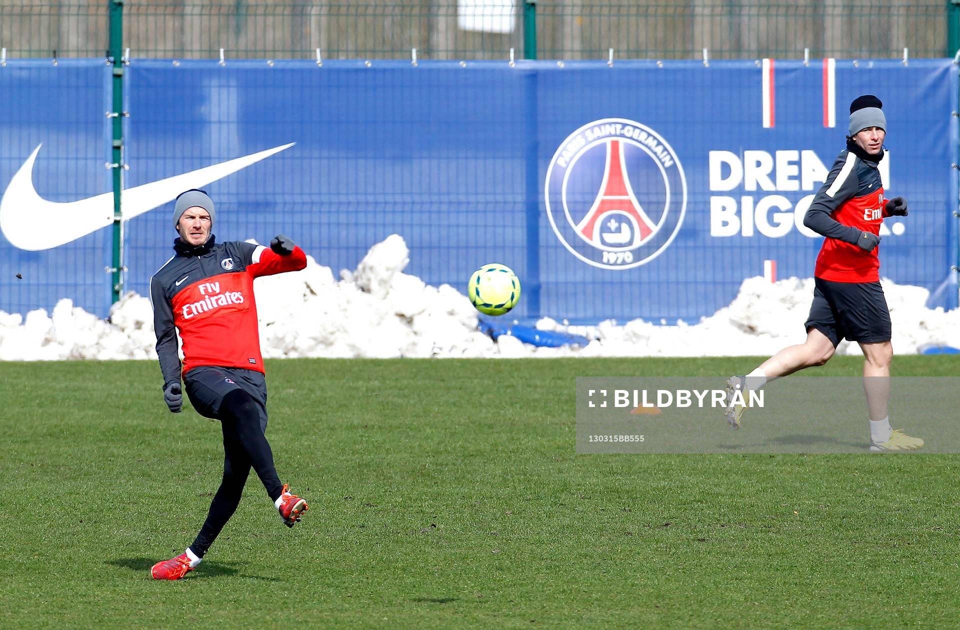 DAVID BECKHAM - 15.03.2013 - Entrainement du Paris Saint