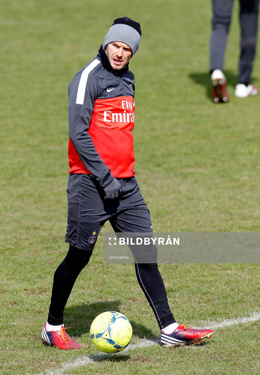 DAVID BECKHAM - 15.03.2013 - Entrainement du Paris Saint