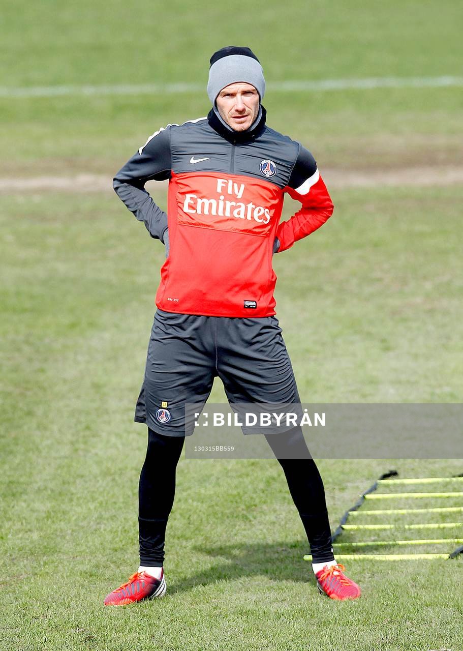 DAVID BECKHAM - 15.03.2013 - Entrainement du Paris Saint