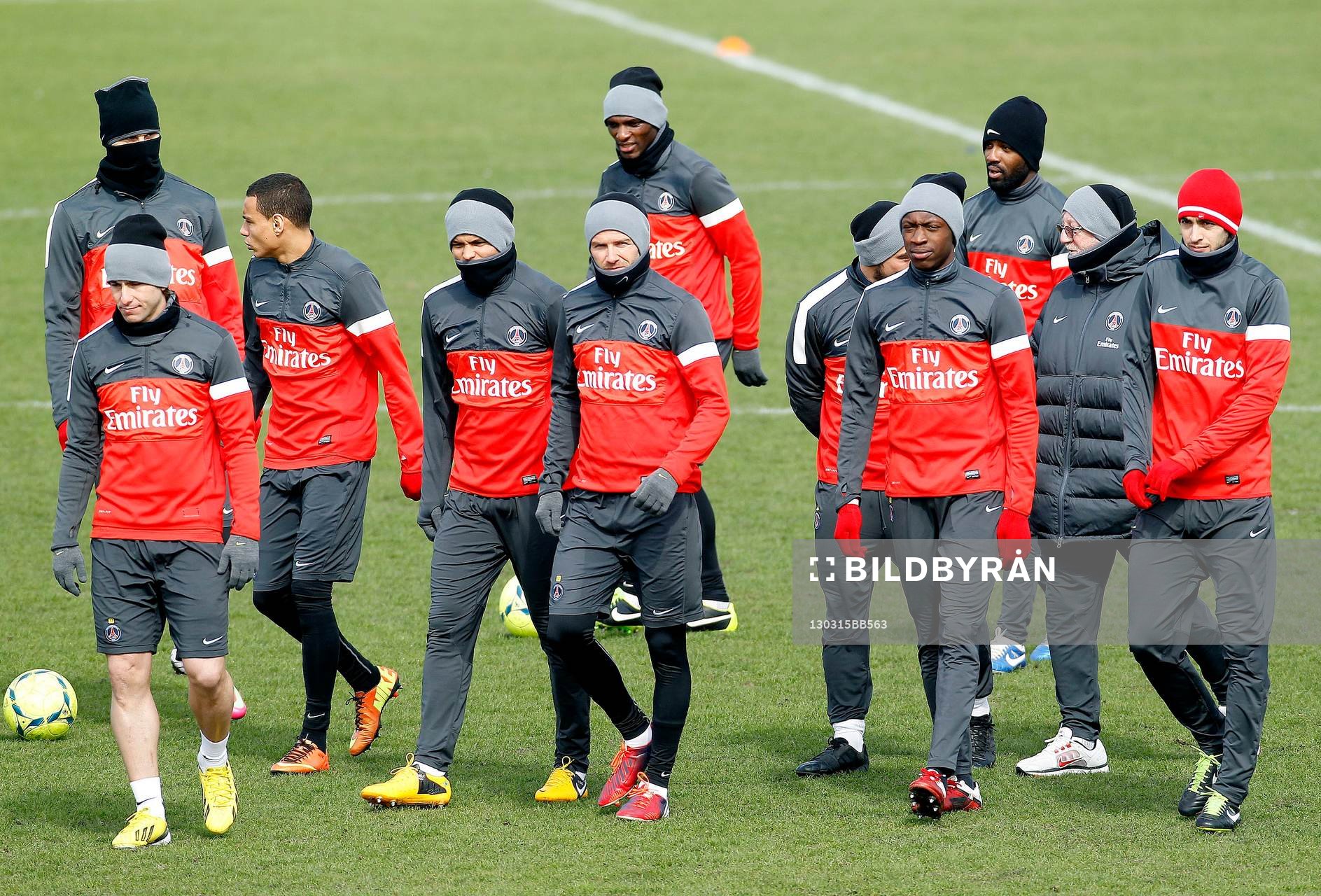 David BECKHAM et le groupe - 15.03.2013 - Entrainement du