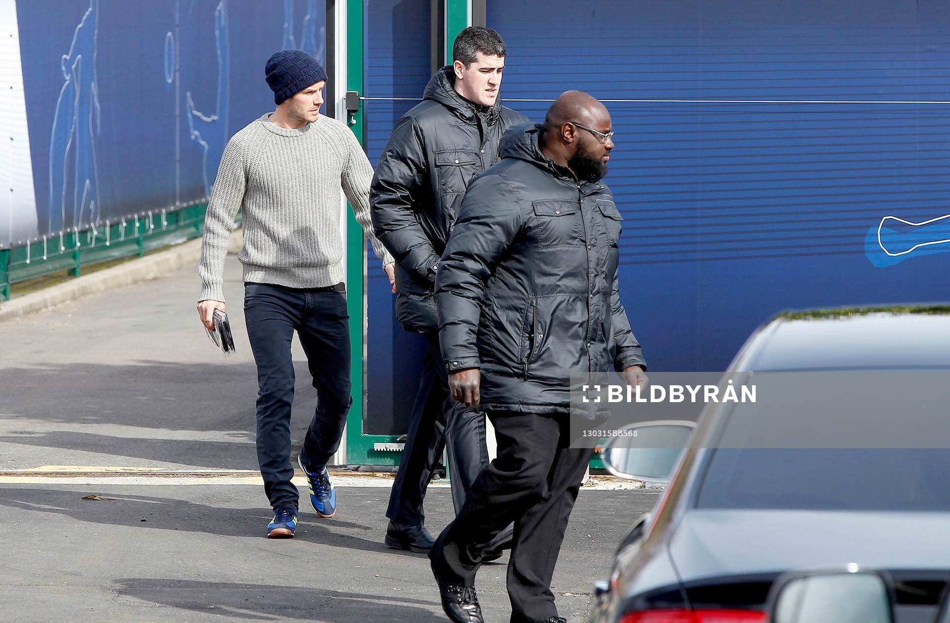 DAVID BECKHAM quitte le camp des loges - 15.03.2013 -