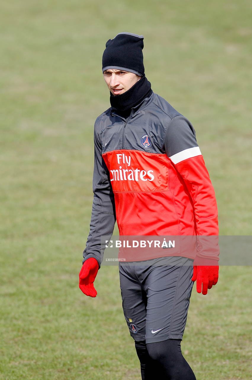  Fotboll, Paris SG, Träning: ZLATAN IBRAHIMOVIC - 15.03.2013 - Entrainement du Paris Saint Germain -Camp des Loges- 
