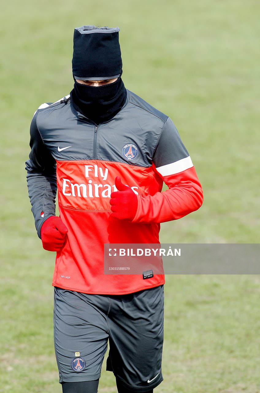  Fotboll, Paris SG, Träning: ZLATAN IBRAHIMOVIC - 15.03.2013 - Entrainement du Paris Saint Germain -Camp des Loges- 