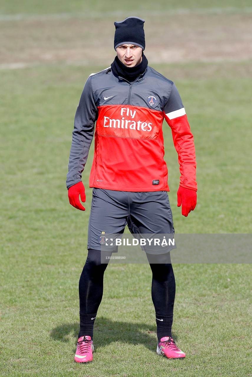  Fotboll, Paris SG, Träning: ZLATAN IBRAHIMOVIC - 15.03.2013 - Entrainement du Paris Saint Germain -Camp des Loges- 