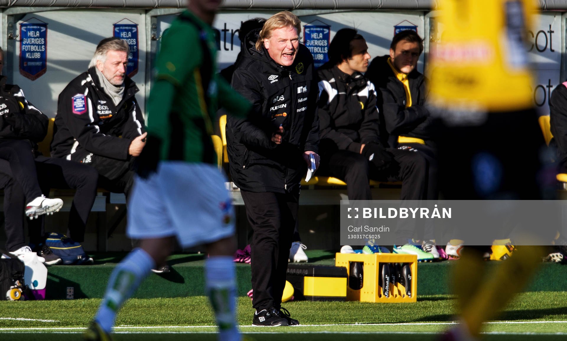 Jörgen Lennartsson, tränare, Elfsborg, ropar till spelarna