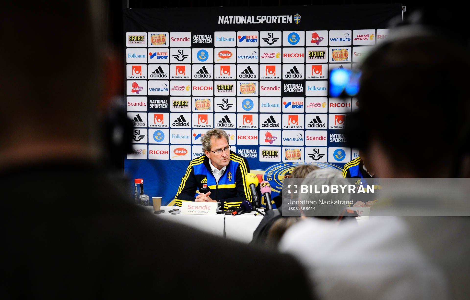Förbundskapten Erik Hamrén på presskonferens i Stockholm