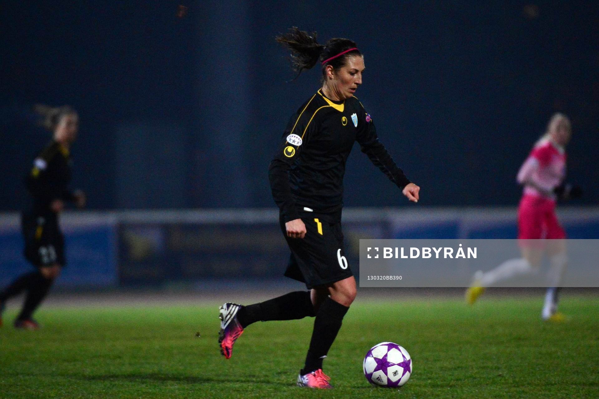  Fotboll, Champions League, Dam, Juvisy - Göteborg: Anna AHISTRAND   - 20.03.2013 - Juvisy / Goteborg - 1/4Finale aller - Ligue des Champions 