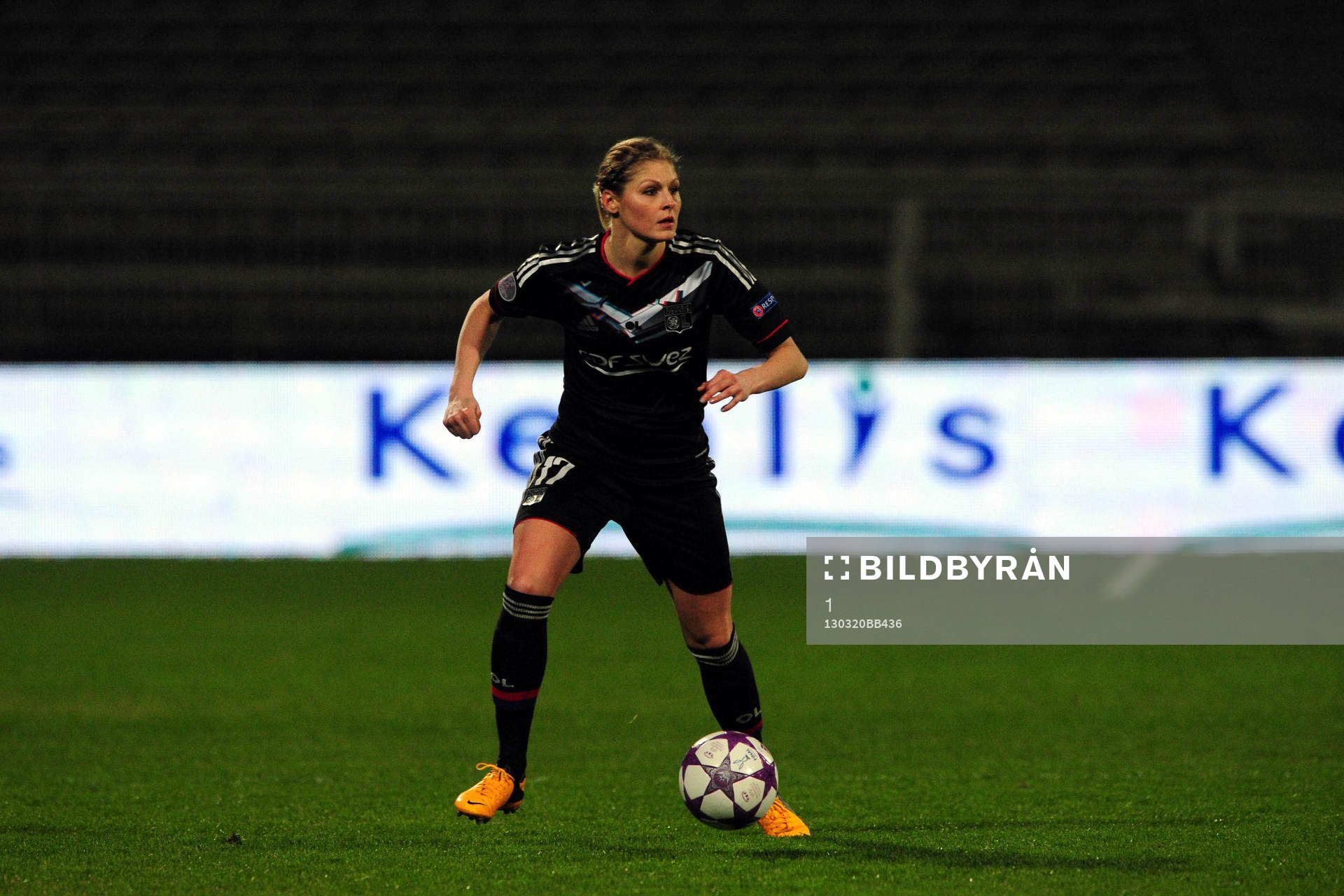  Fotboll, Champions League, Lyon - LDB Malmö: Corine FRANCO - 20.03.2013 - Lyon / Malmoe - 1/4Finale aller - Champions League 