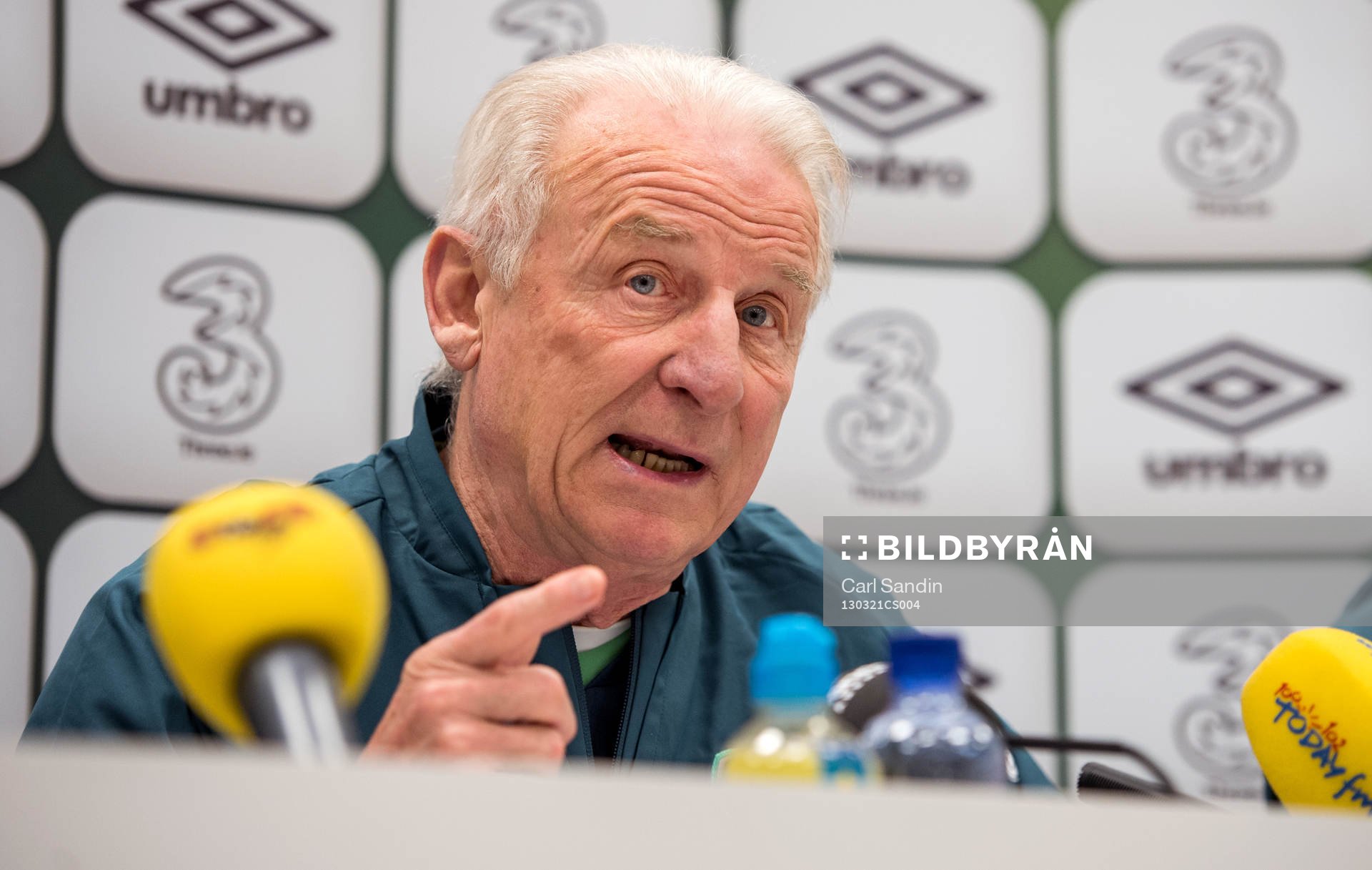 Fotboll, VM-kval, Irland, Träning: Giovanni Trapattoni, förbundskapten, Irland.