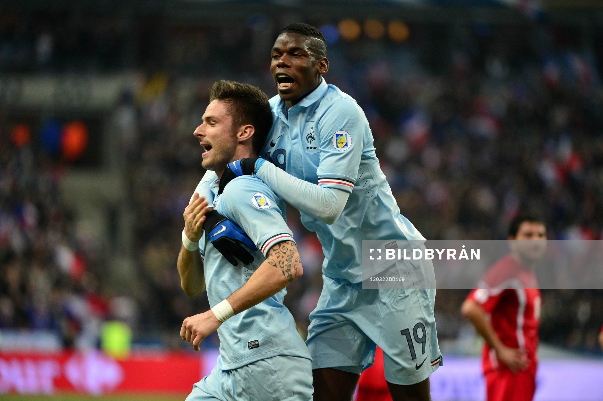 Joie Olivier GIROUD / Paul POGBA - 22.03.2013 - France /