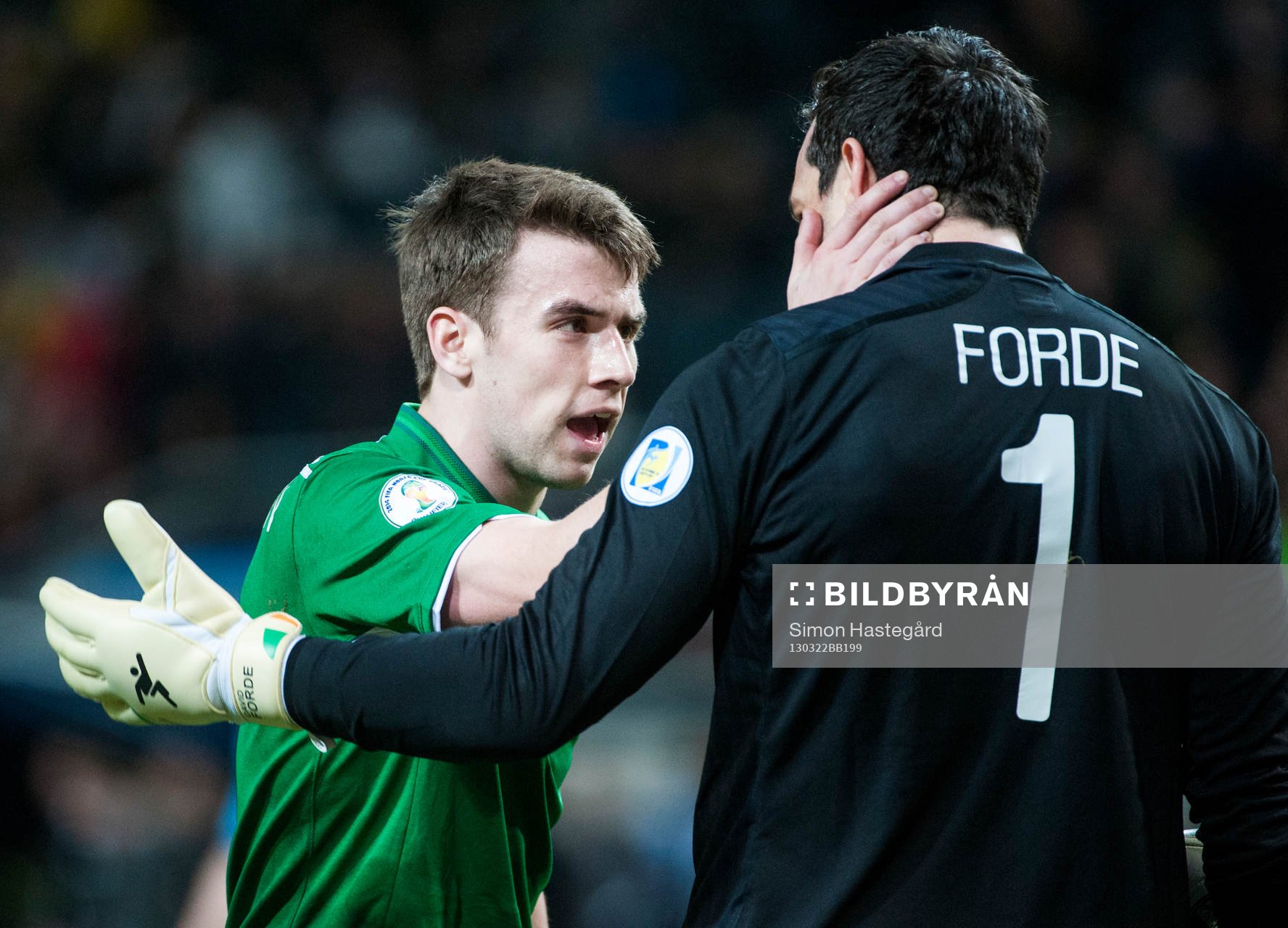 Seamus Coleman, hyllar David Forde, målvakt, Irland