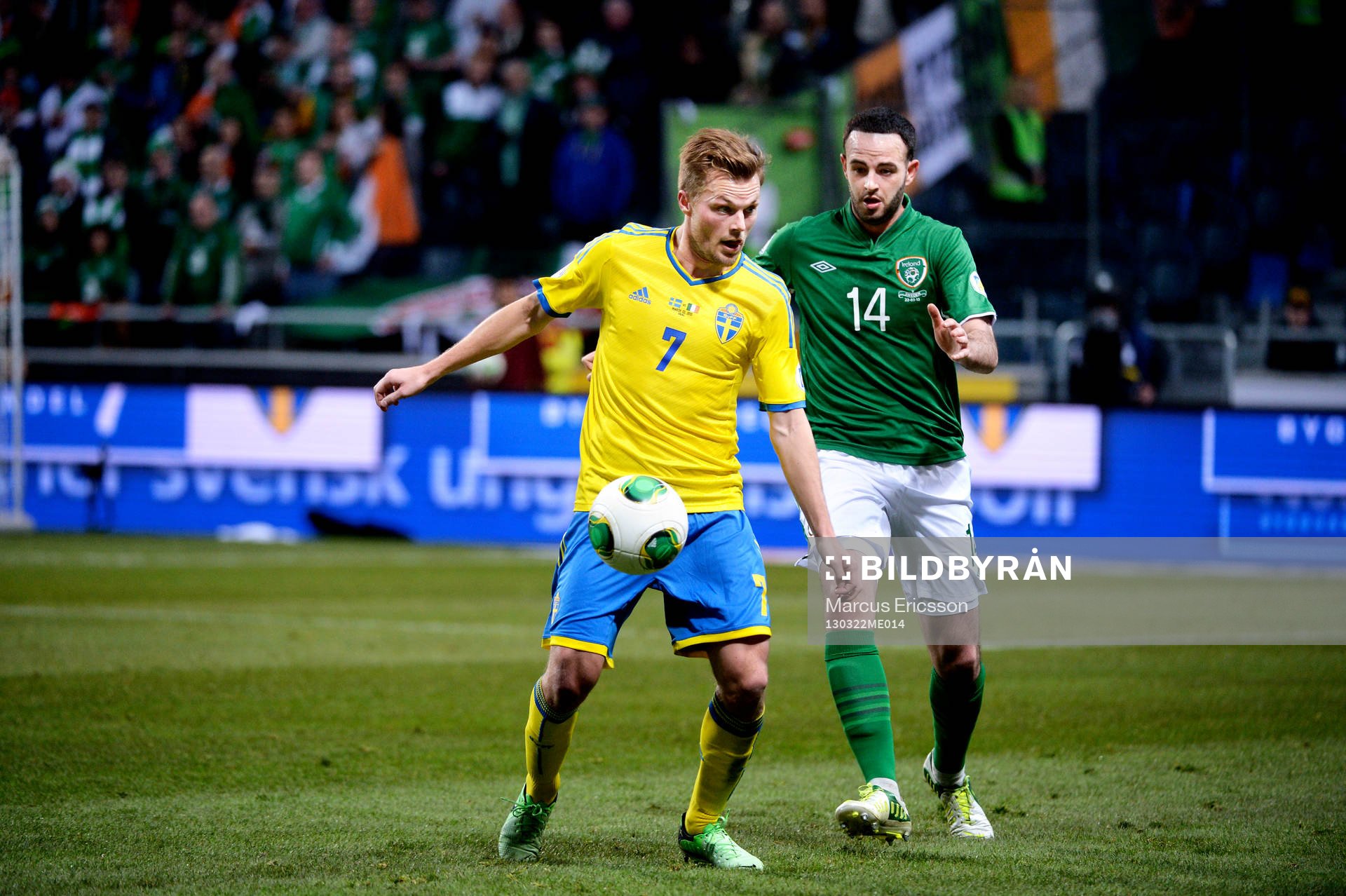 Sebastian Larsson, Sverige och Marc Wilson, Irland