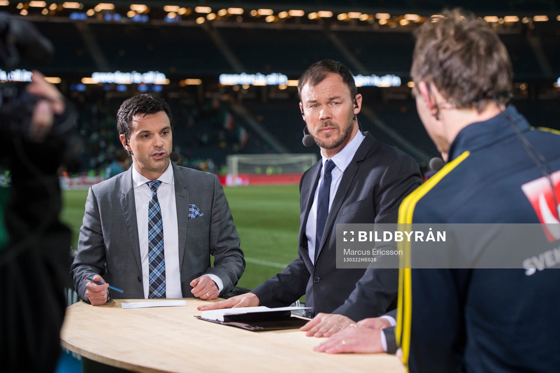 Tommy Åström och Joachim Björklund i Kanal 5 studio