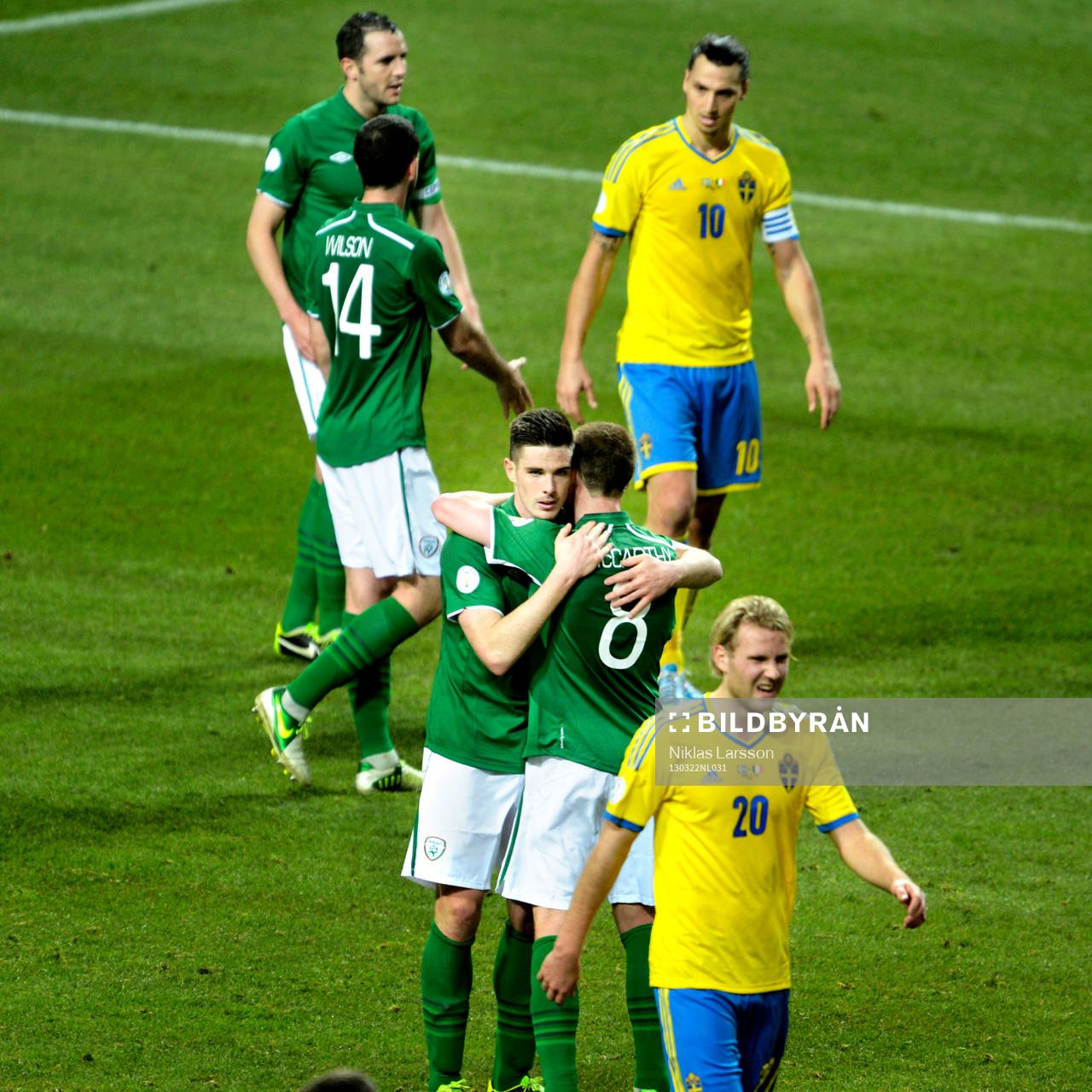 Irländska spelarna var nöjda