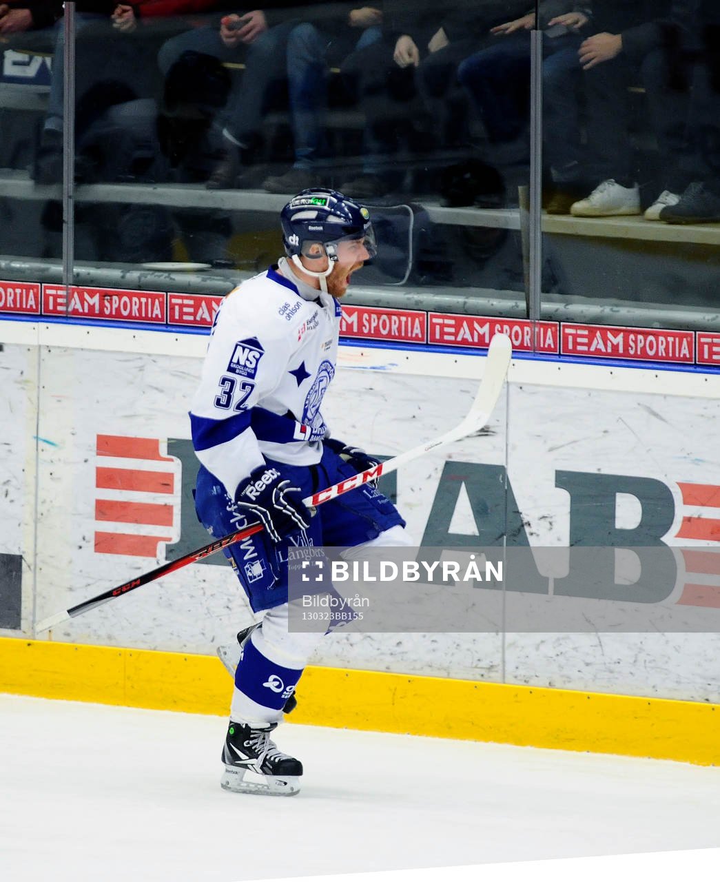 Jubel 1-2 målet av Leksands nr 32 Jens Bergenström