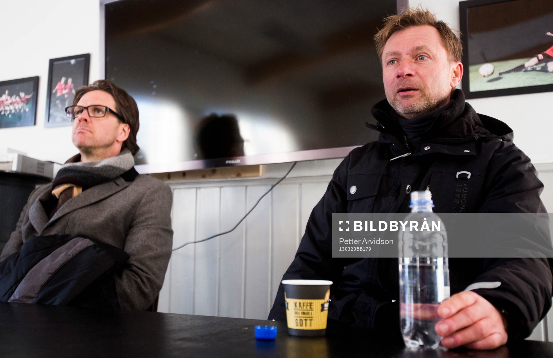 Rikard Norling, tränare Malmö FF, och Peter Gerhardsson,