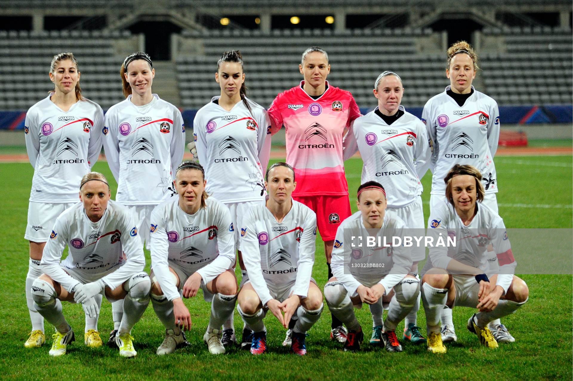 Fotboll, Franska cupen, Dam, Paris Saint Germain - Juvisy: Equipe de Juvisy - 23.03.2013 - Paris Saint Germain / Juvisy - 1/8finale de la Coupe de France Feminine