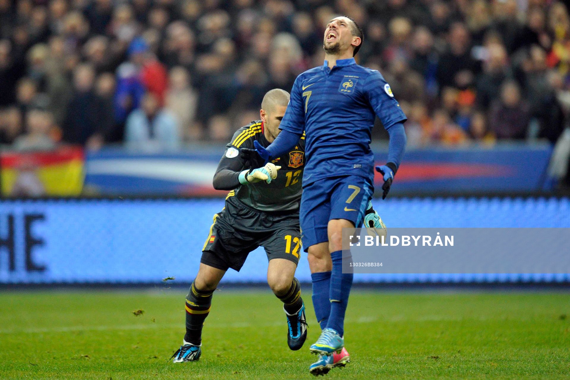 Deception de Franck RIBERY  - 26.03.2013 - France / Espagne