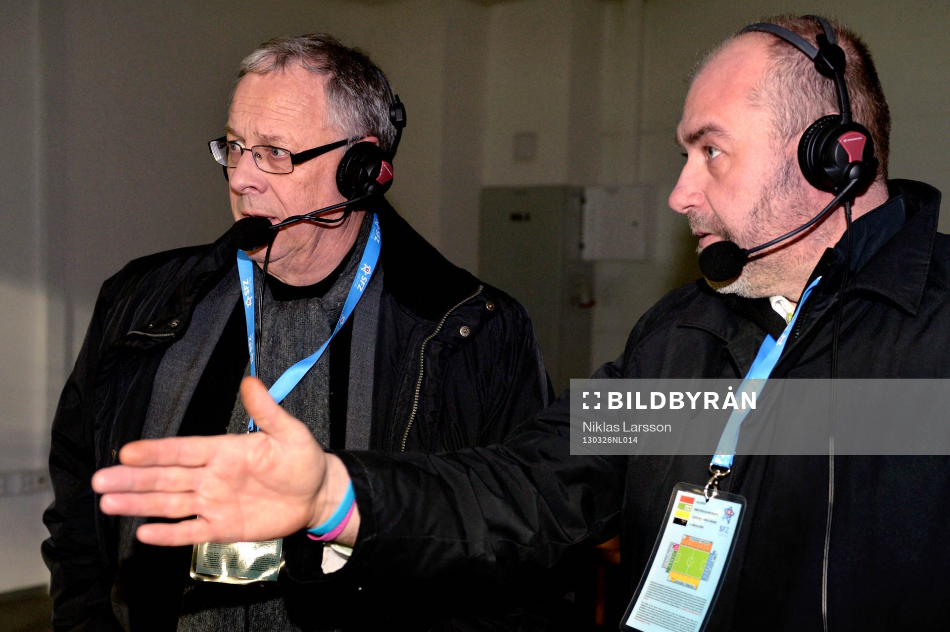 Lars Lagerbäck, expertkommentator TV3 och Niklas Holmgren