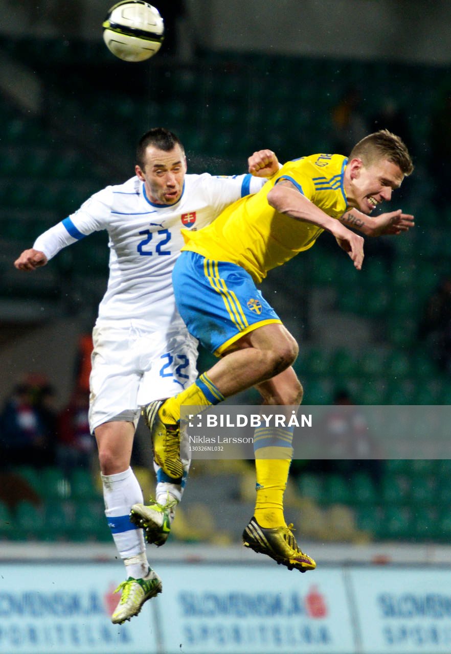 Fotboll, träningsmatch, Slovakien - Sverige