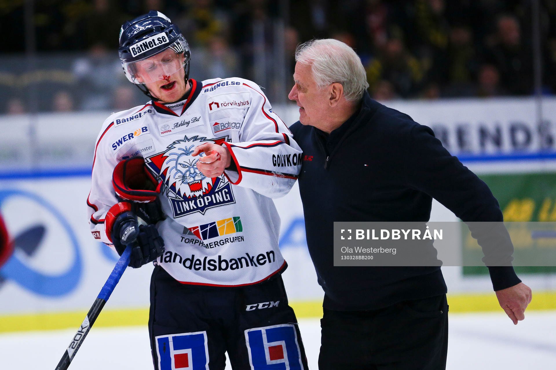 Ishockey, SM-semifinal 1, Skellefteå - Linköping. Simon
