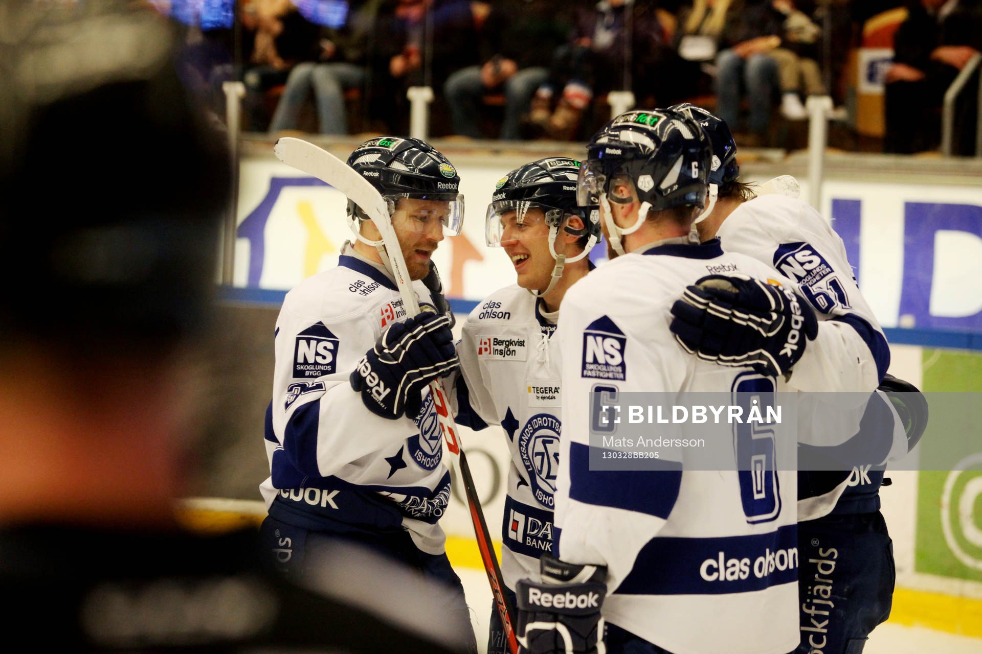 Jubel av Jacob Blomqvist i Leksand IF då Leksand vann med