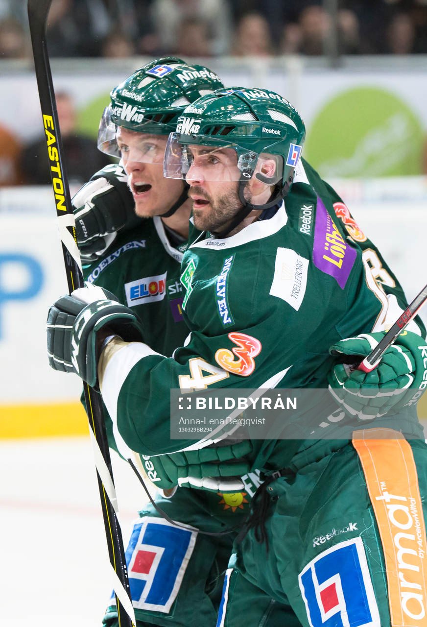 Magnus Nygren och Cris Lee Färjestad jublar
