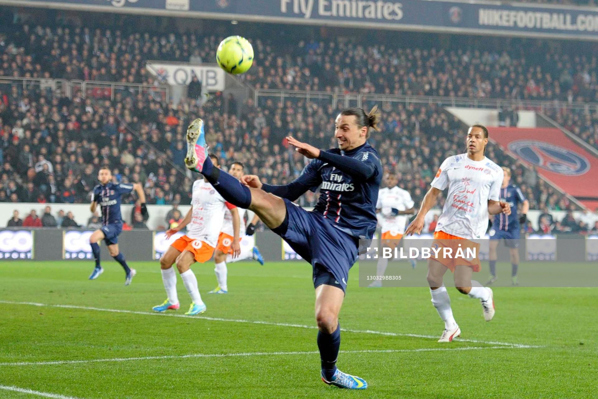 Fotboll, Franska ligan, Paris Saint Germain - Montpellier: Zlatan IBRAHIMOVIC - 29.03.2013 - Paris Saint Germain / Montpellier - 30e journee de Ligue1