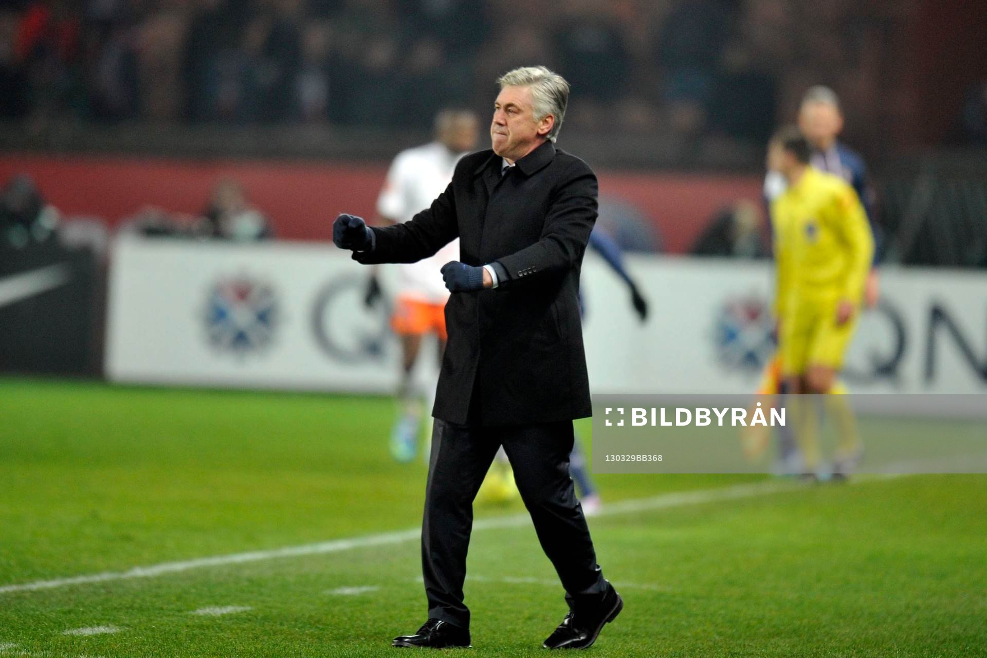 Joie de Carlo ANCELOTTI - 29.03.2013 - Paris Saint Germain