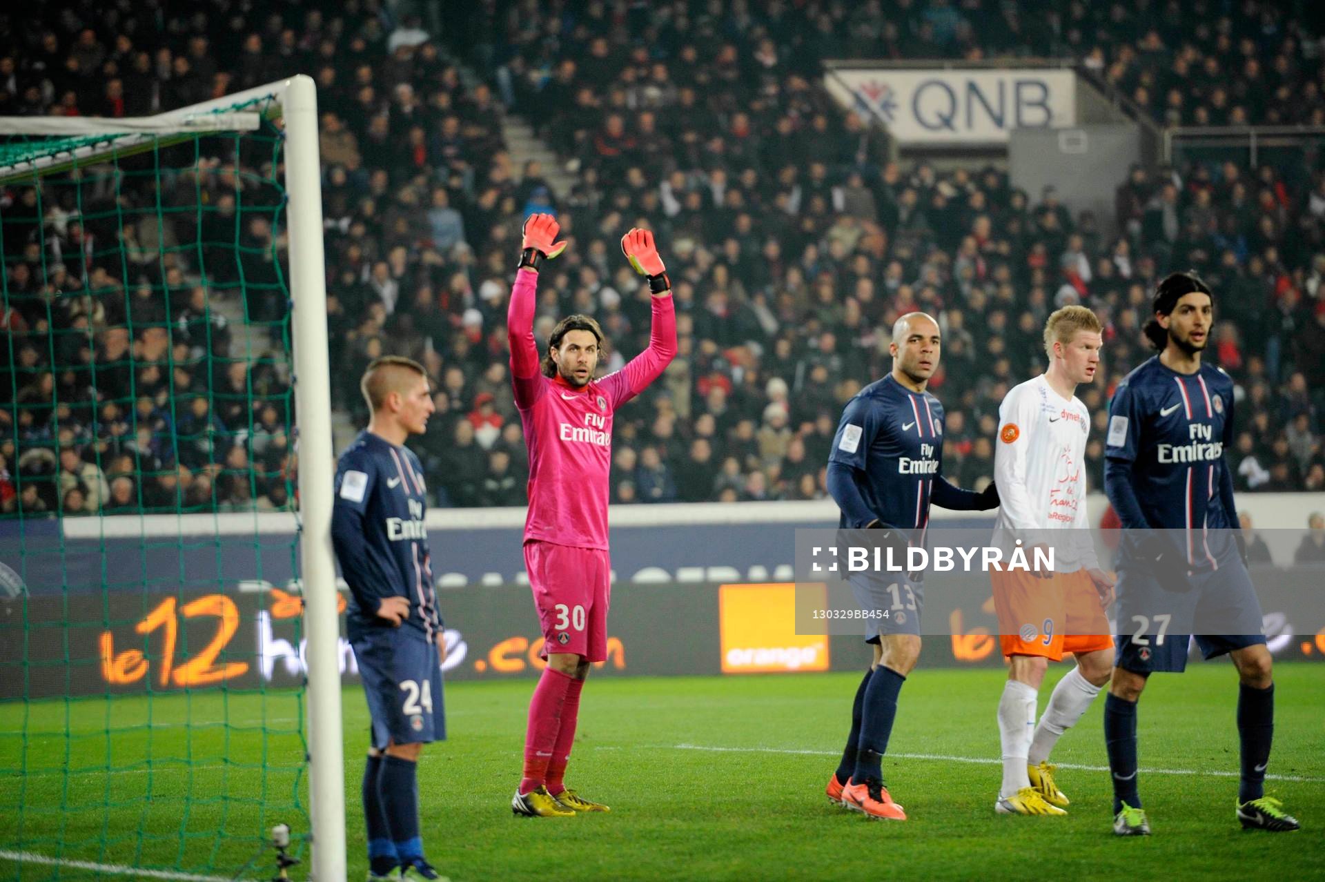 Fotboll, Franska ligan, Paris Saint Germain - Montpellier: Salvatore SIRIGU - 29.03.2013 - Paris Saint Germain / Montpellier - 30e journee de Ligue1