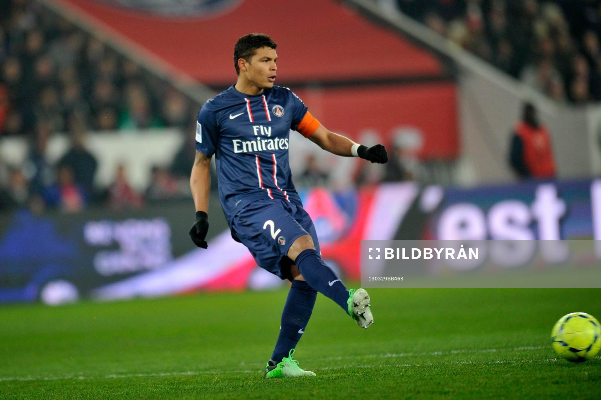 Fotboll, Franska ligan, Paris Saint Germain - Montpellier: Thiago SILVA - 29.03.2013 - Paris Saint Germain / Montpellier - 30e journee de Ligue1