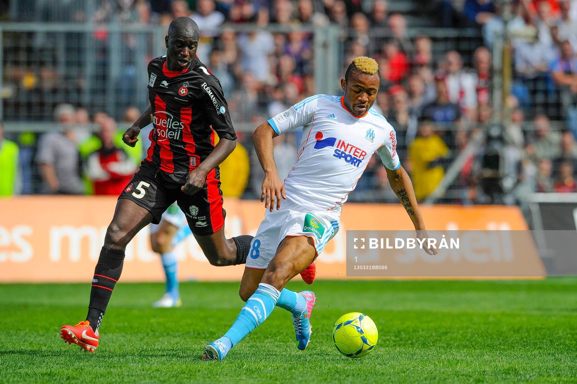 Kevin GOMIS / Jordan AYEW - 31.03.2013 - Nice / Marseille -