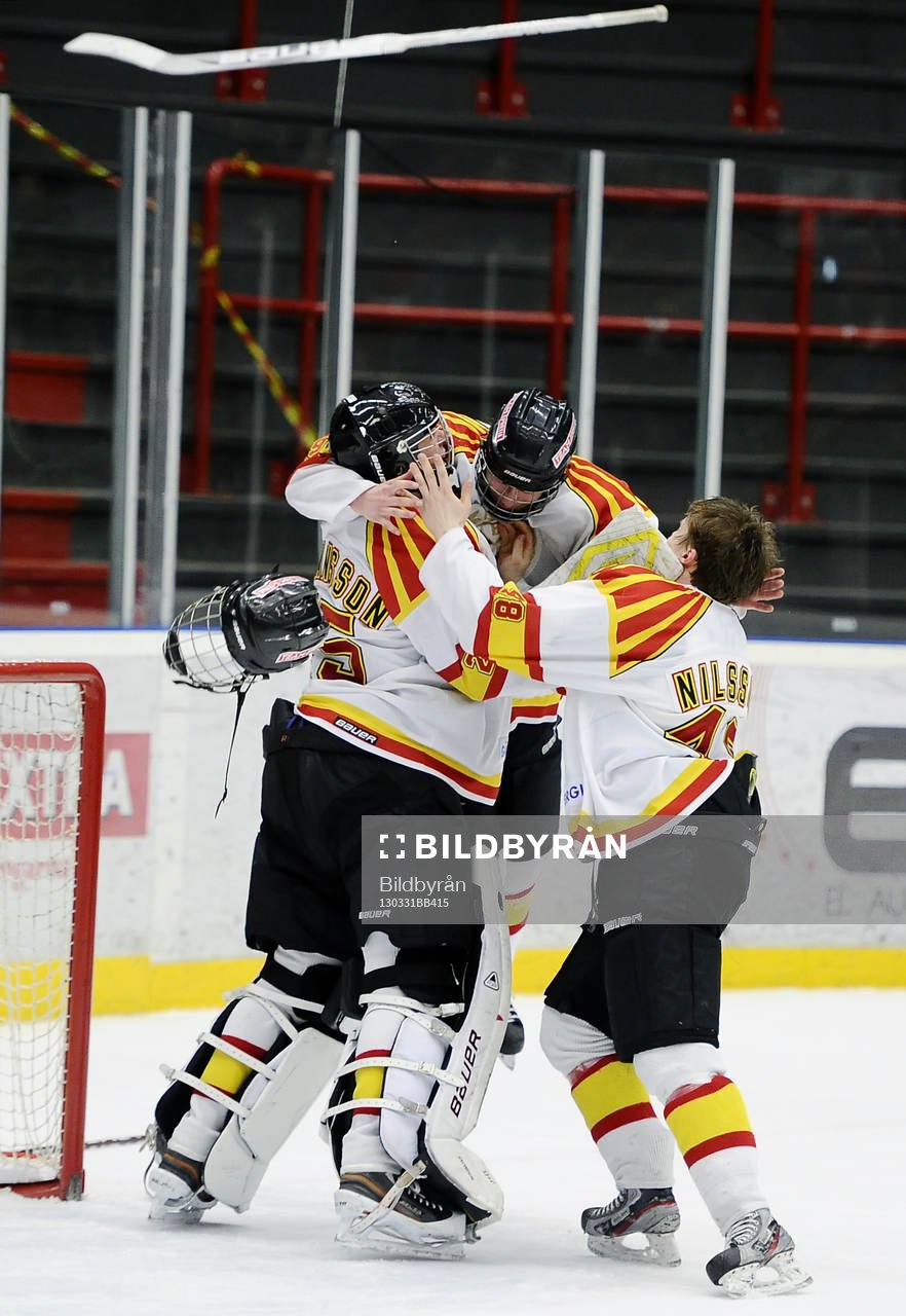 Brynäs spelarna kastade hjälmar och klubbor i luften