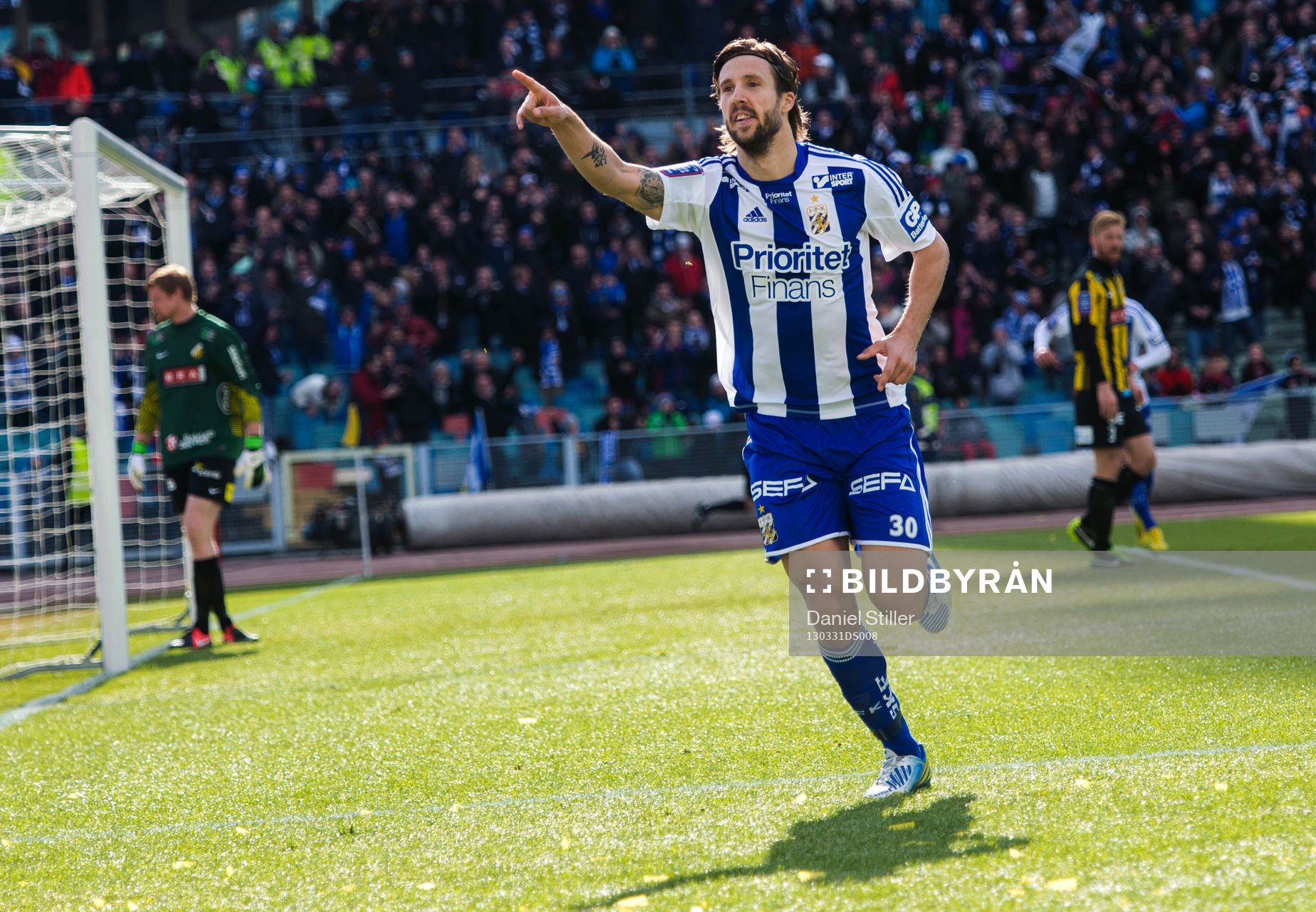 Mattias Bjärsmyr, IFK Göteborg, gör 0-2, jubel