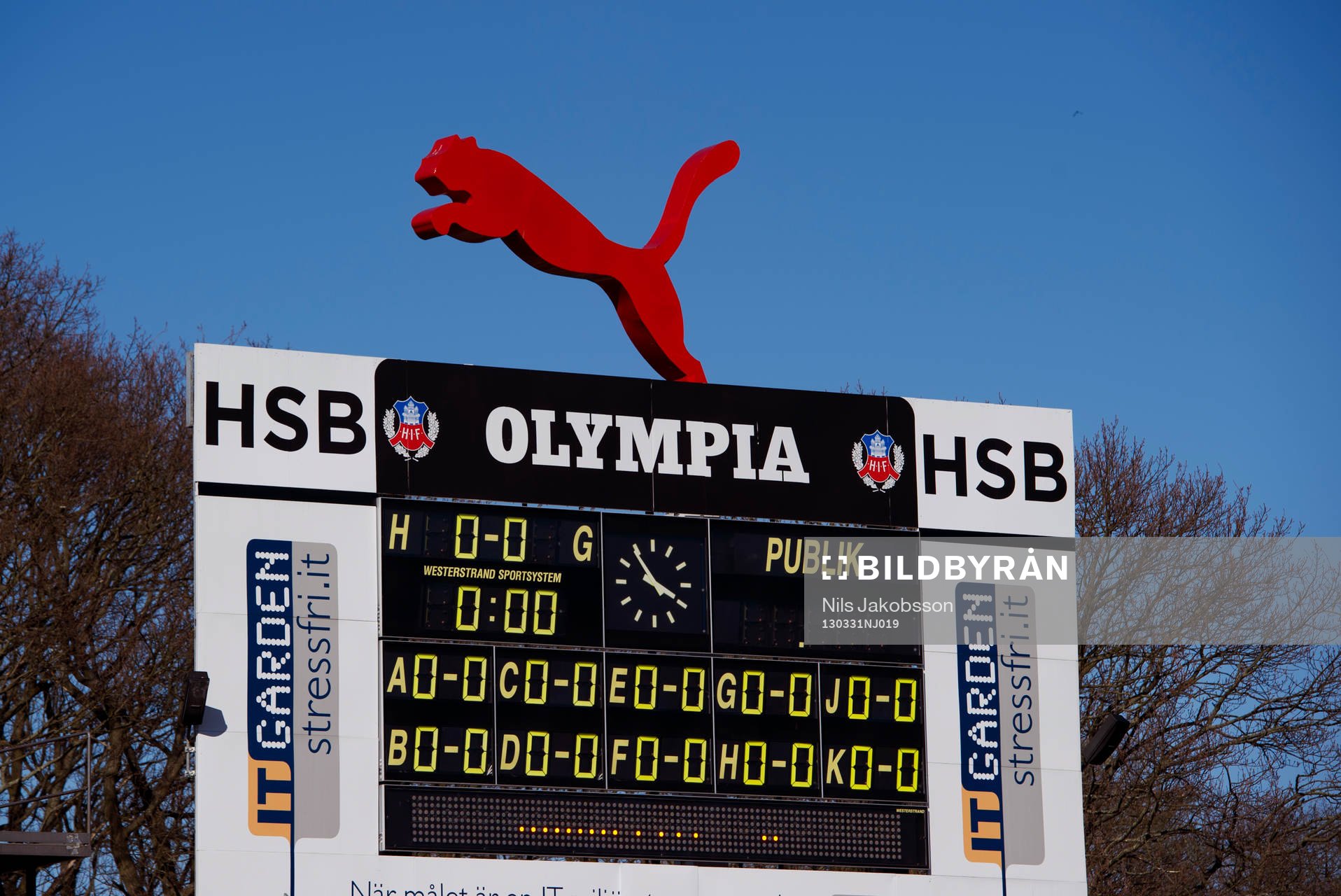 resultattavla på Olympia