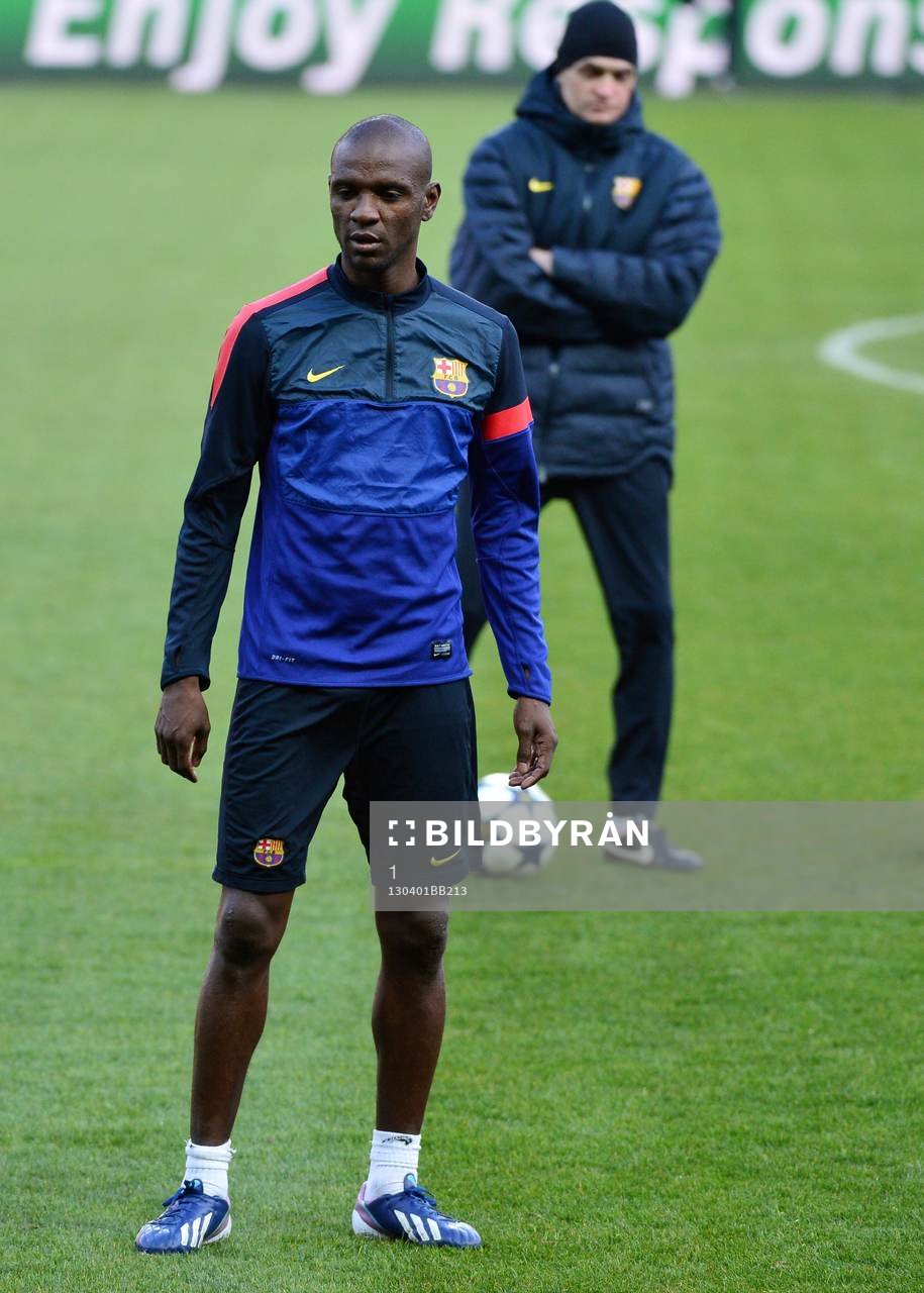 Eric ABIDAL / Tito VILANOVA - 01.04.2013 - Entrainement