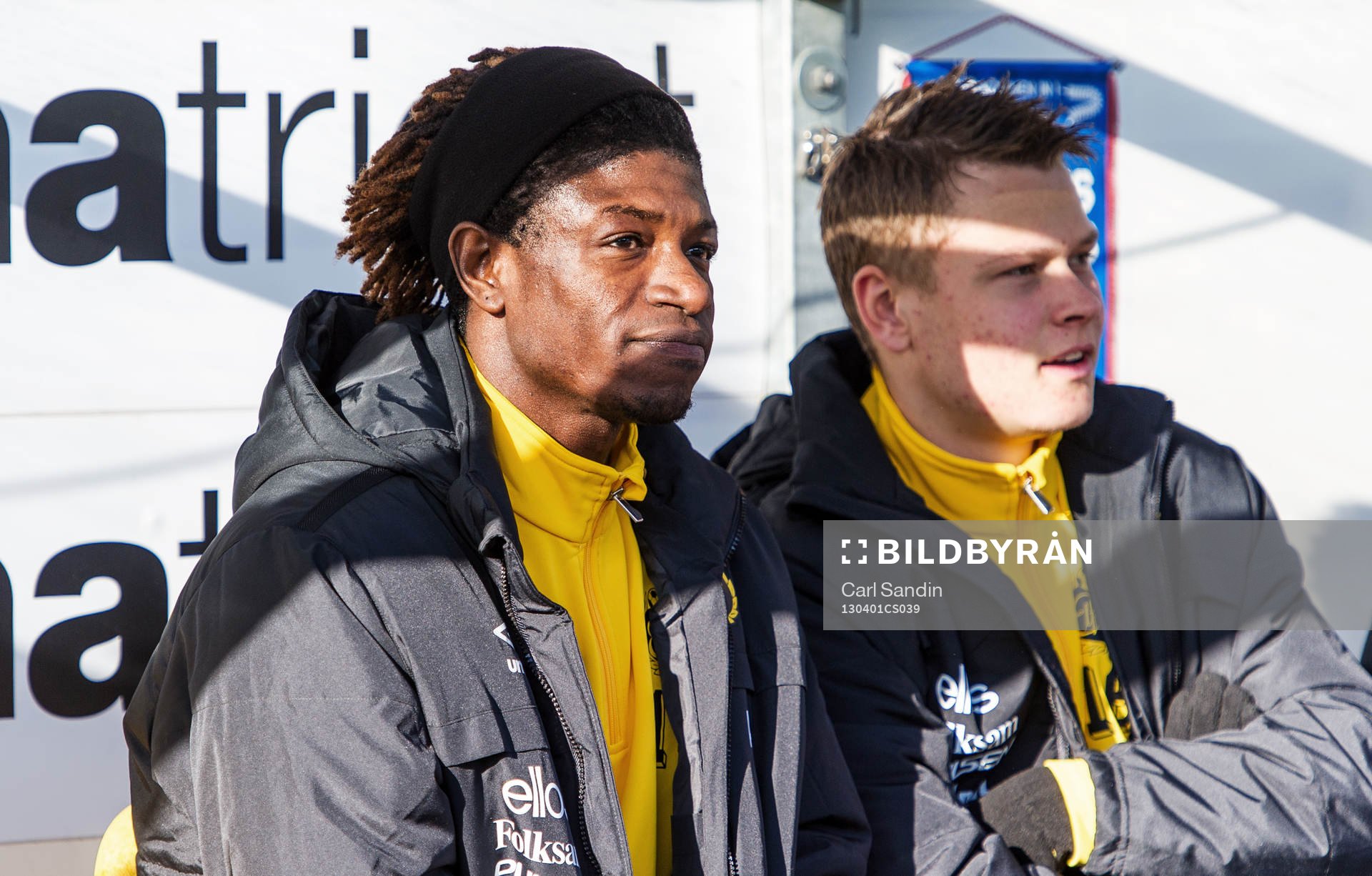 Mohamed Bangura, Elfsborg, på bänken innan matchen