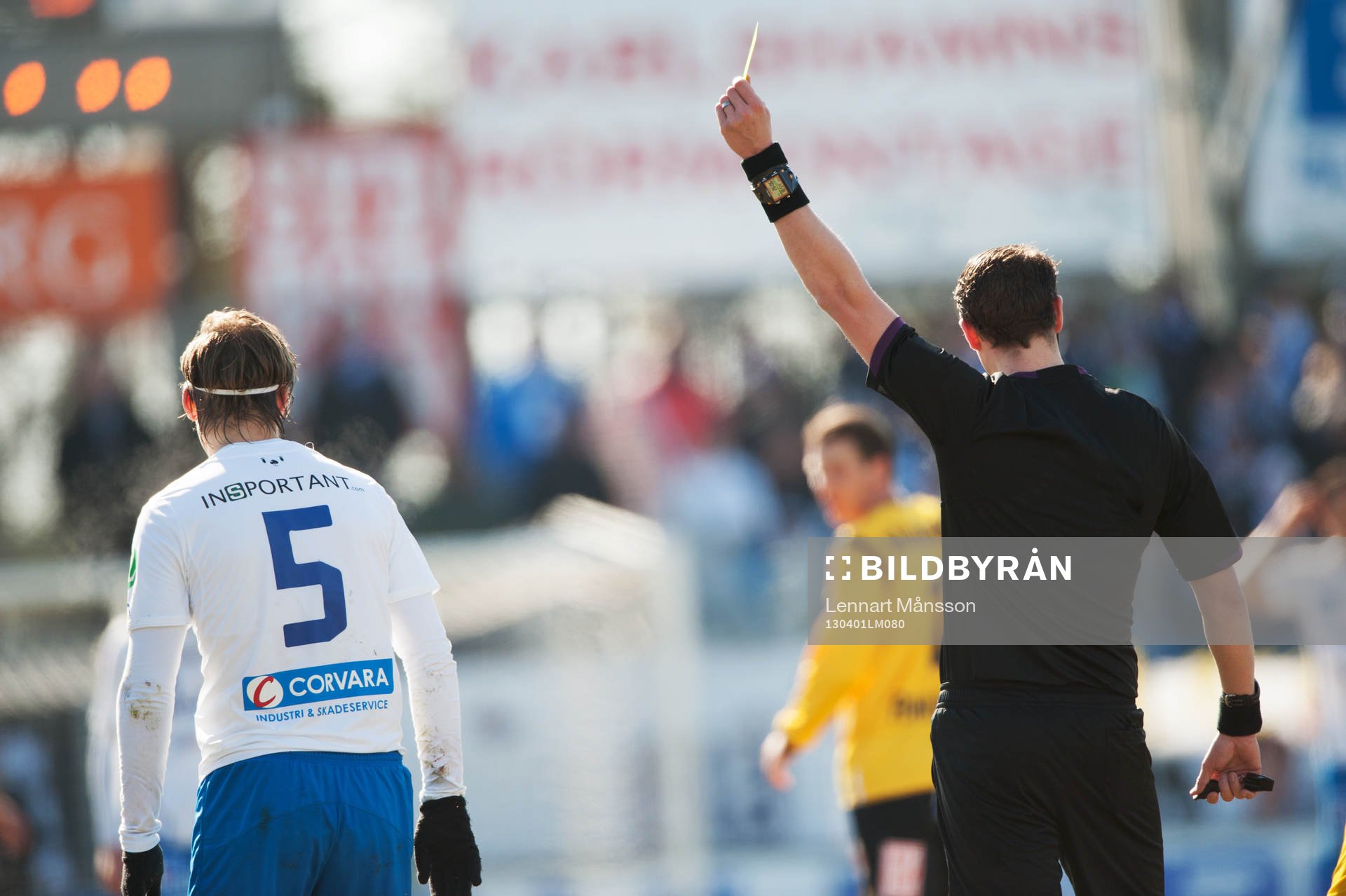 Andreas Ekberg, domare, varning, gult kort.