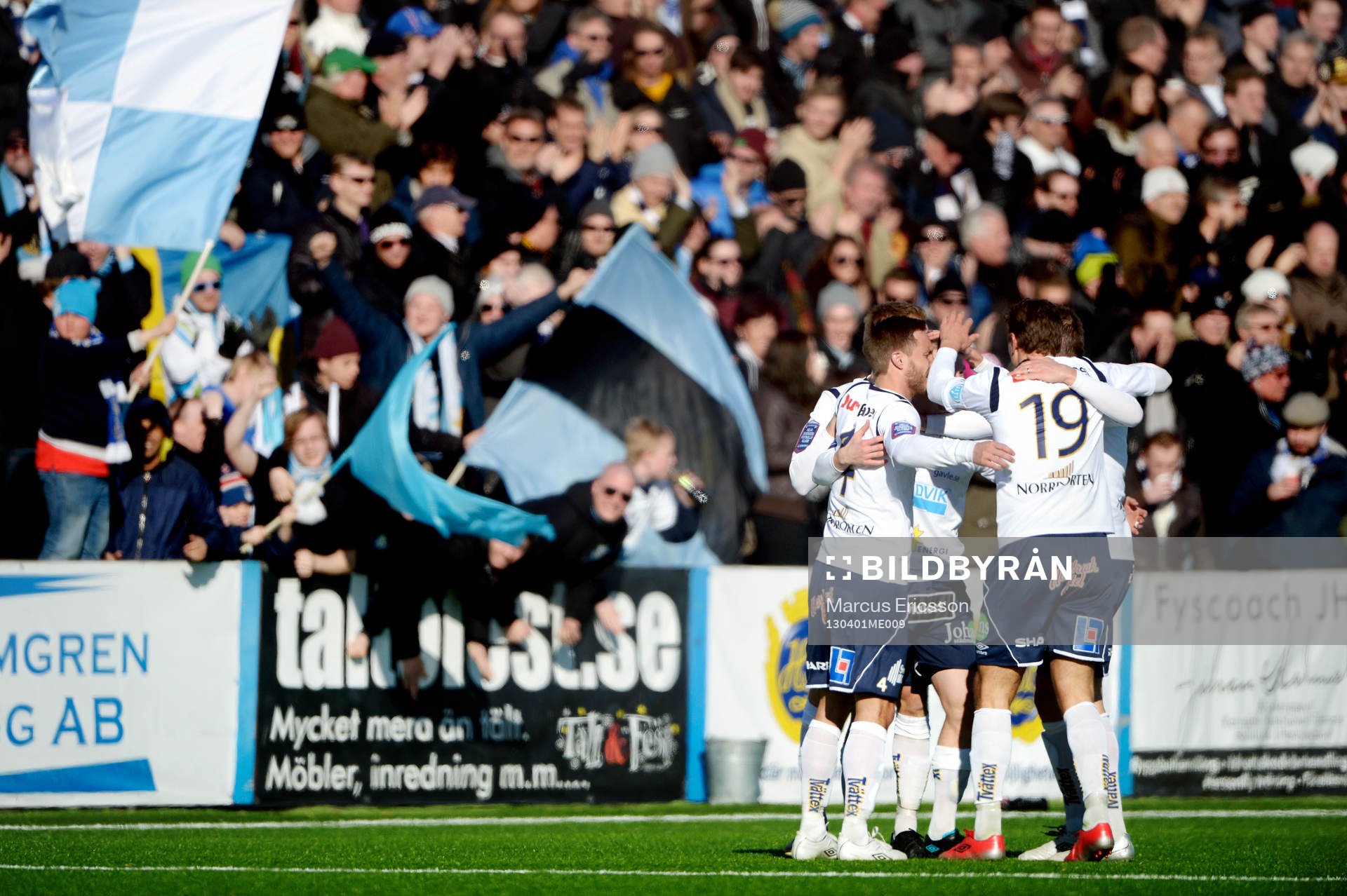 Alexander Faltsetas, Gefle har gjort 1-0. Jubel i Gefle