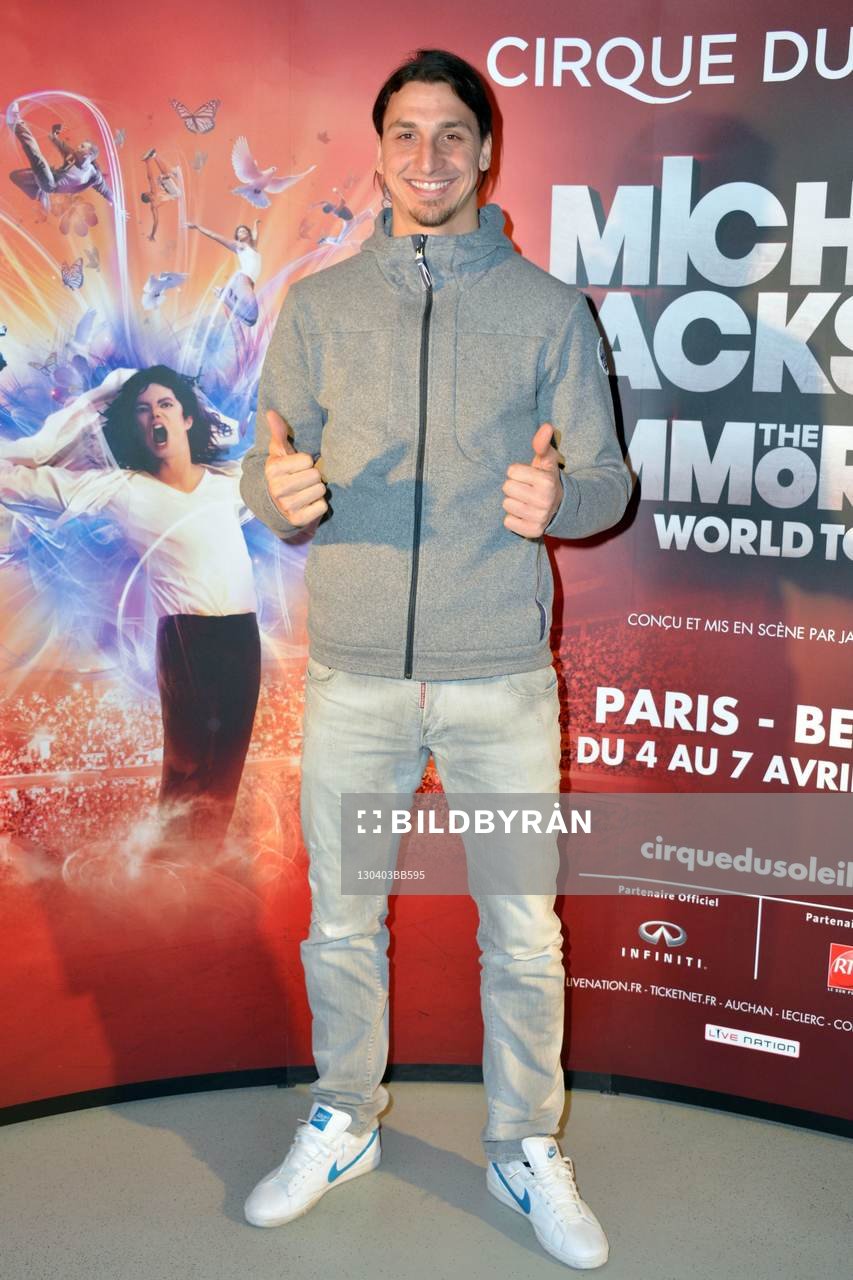  Fotboll, Zlatan Ibrahimovic: Zlatan Ibrahimovic - 03.04.2013 - Spectacle du Cirque du Soleil  - Michael Jackson THE IMMORTAL World Tour -Bercy