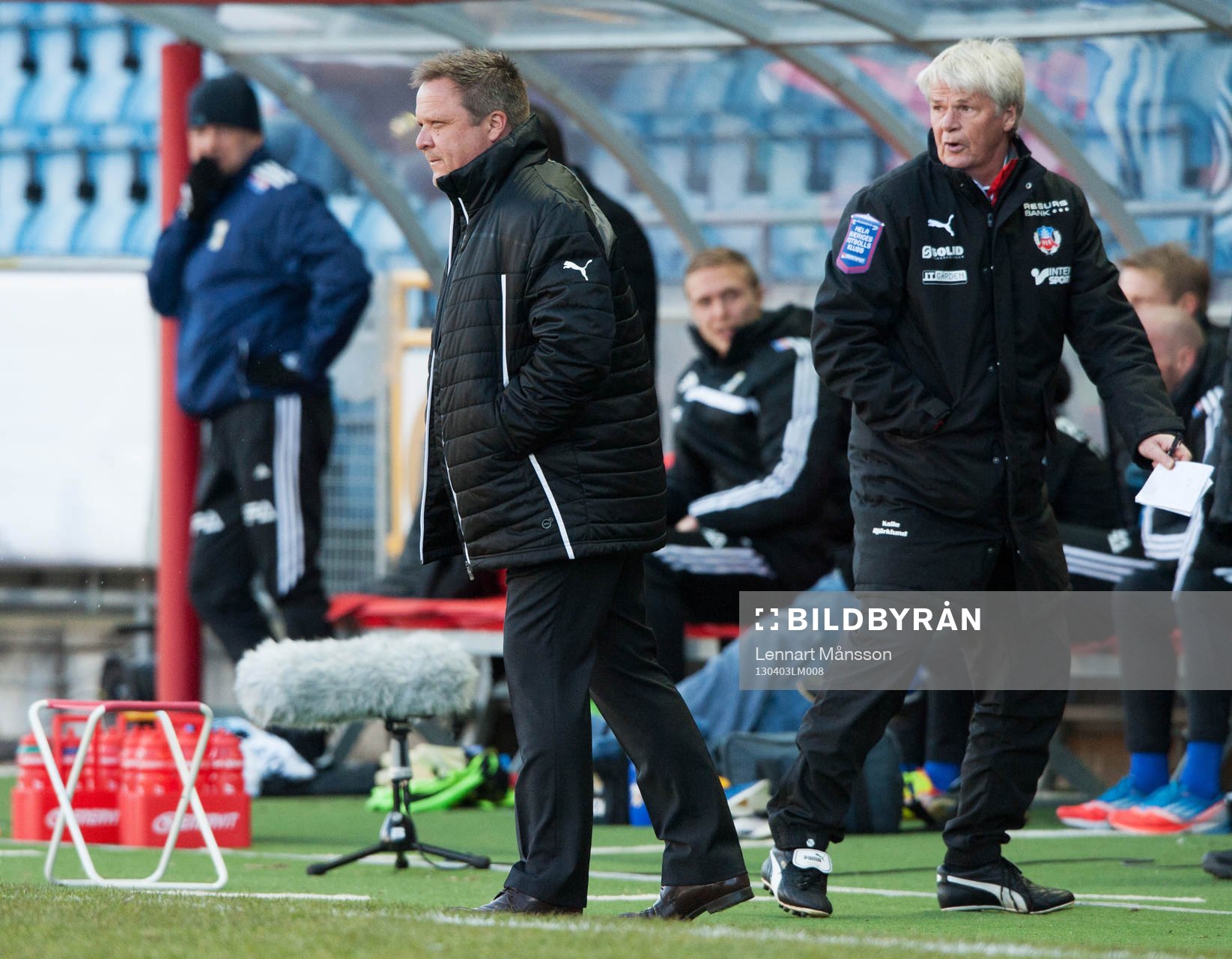 Roar Hansen och Kalle Björklund, tränare, Helsingborg