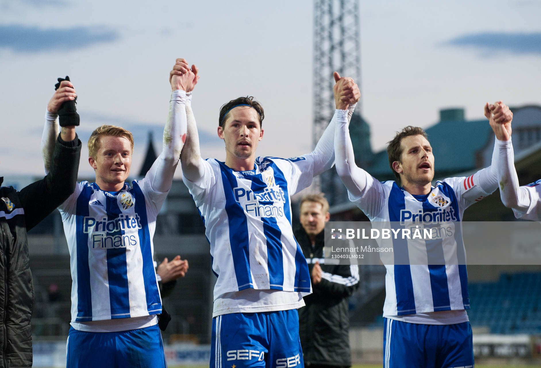 Hjältarna Sam Larsson, Philip Haglund och Tobias Hysén