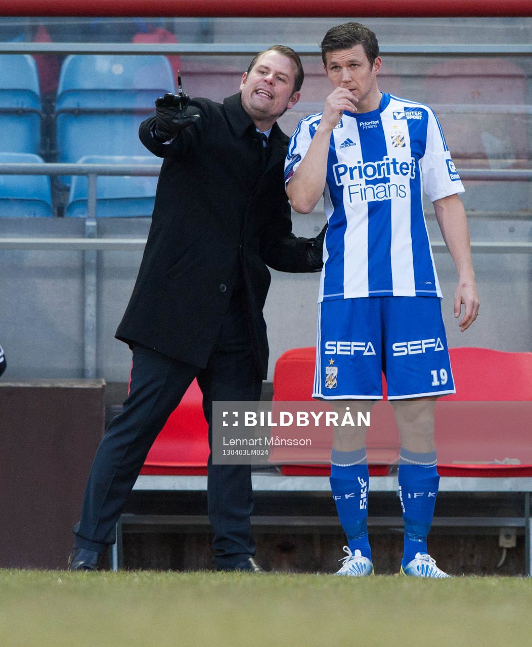 Mikael Stahre, tränare, IFK Göteborg och Hannes Stiller
