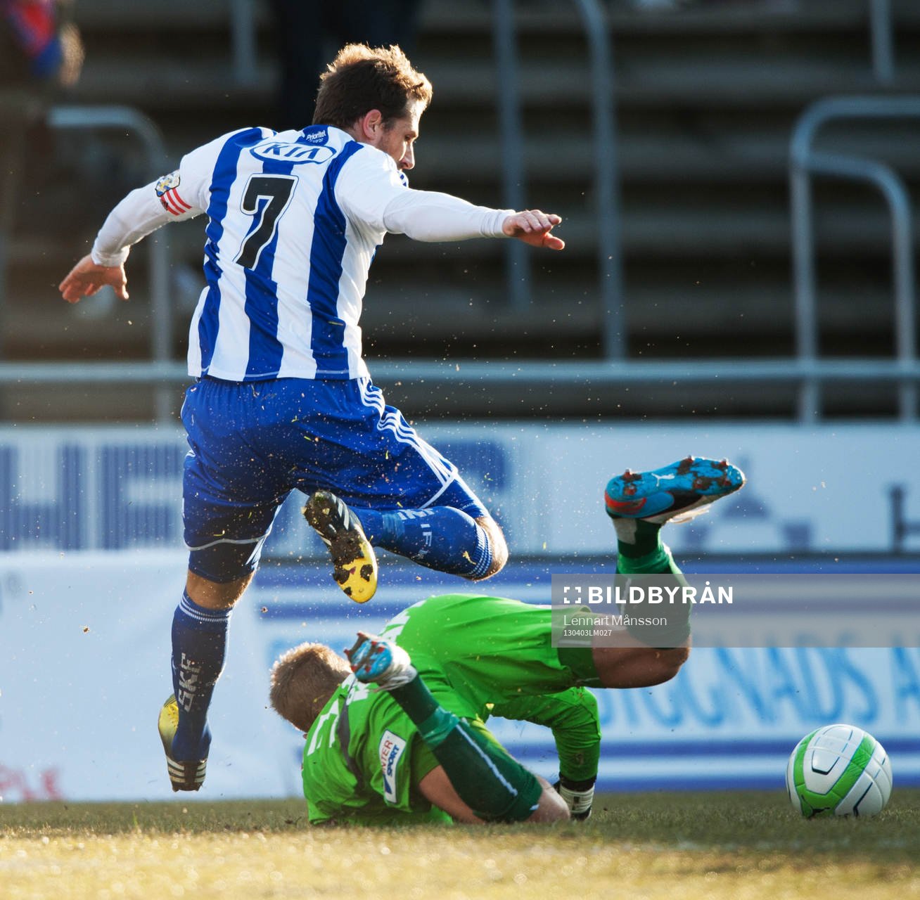 Tobias Hysén, IFK Göteborg, och Pär Hansson, målvakt,