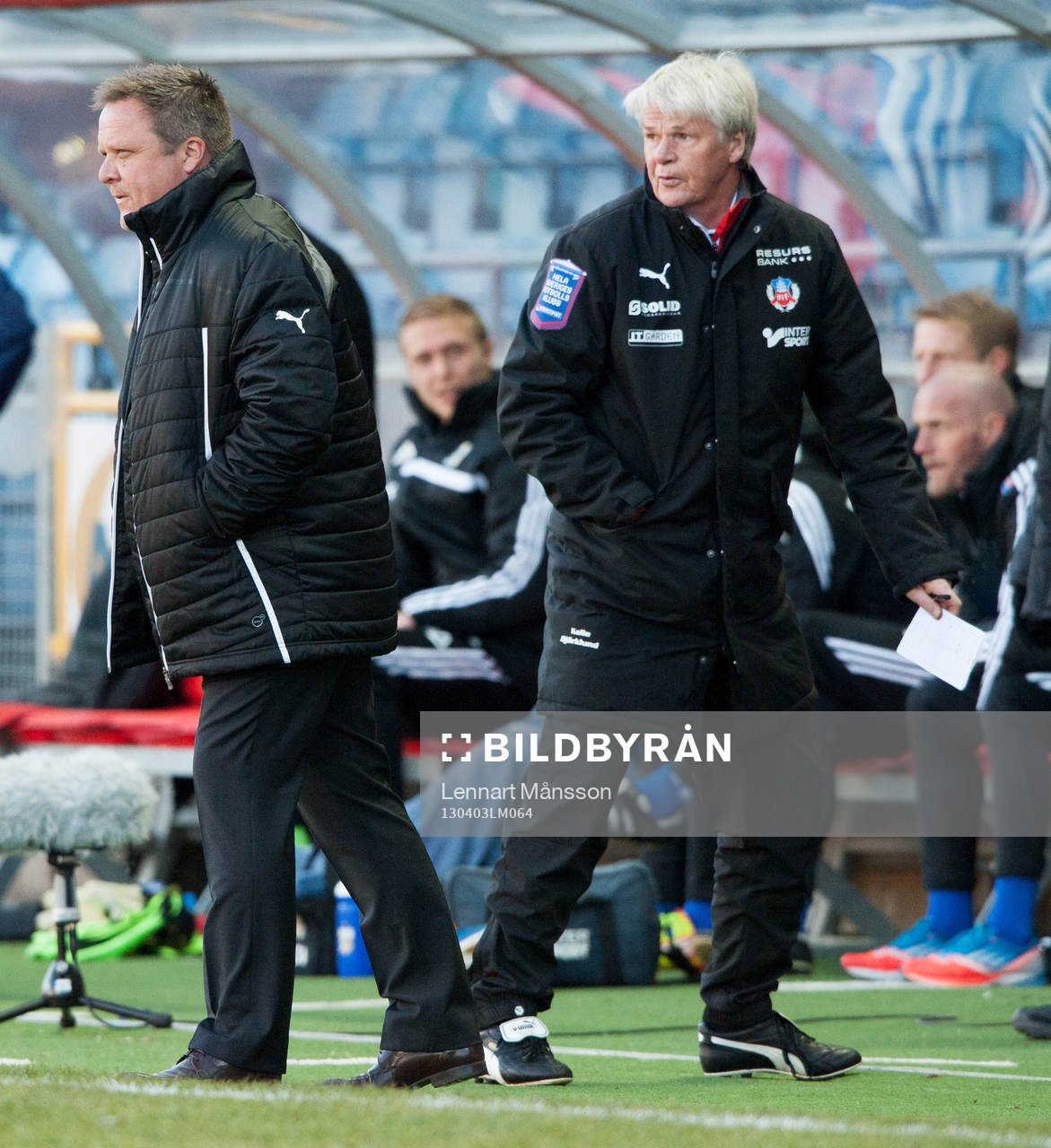 Roar Hansen och Kalle Björklund, tränare, Helsingborg