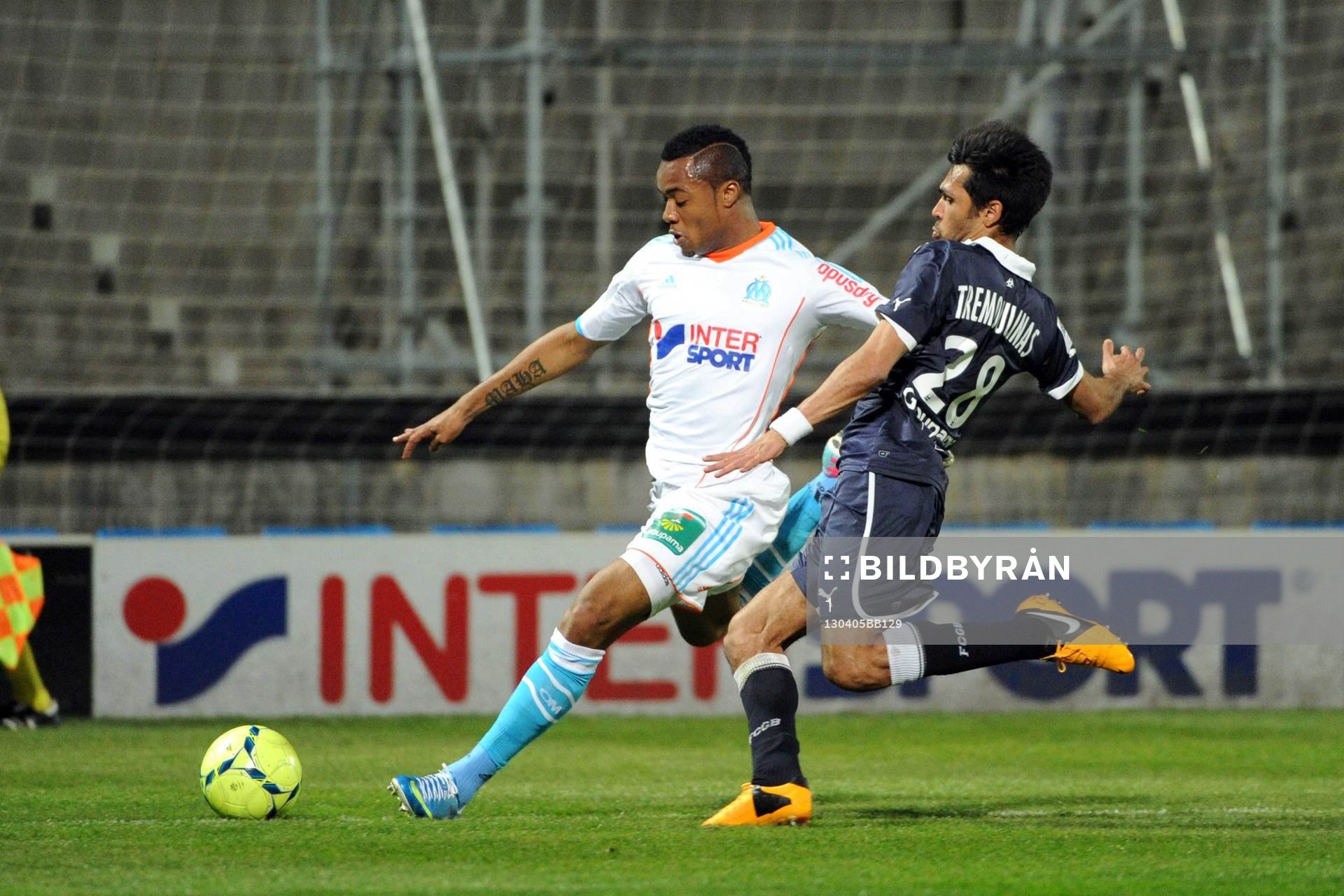 Jordan AYEW / Benoit TREMOULINAS - 05.04.2013 - Marseille /