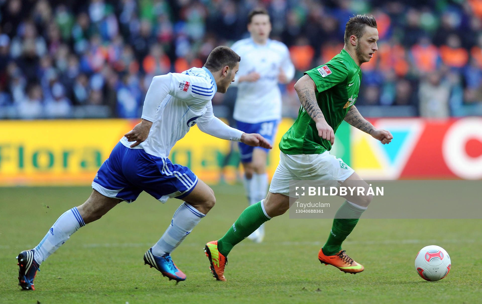 v.l. Sead Kolasinac, Marko Arnautovic (Bremen)