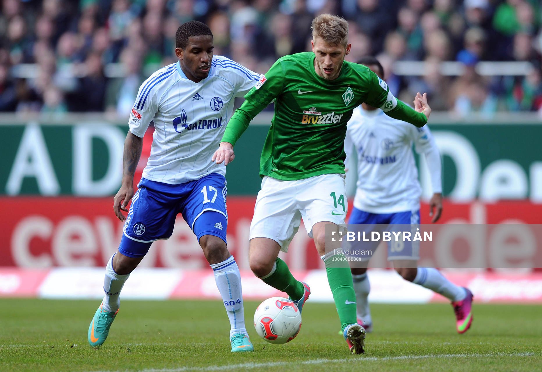 v.l. Jefferson Farfan, Aaron Hunt (Bremen)