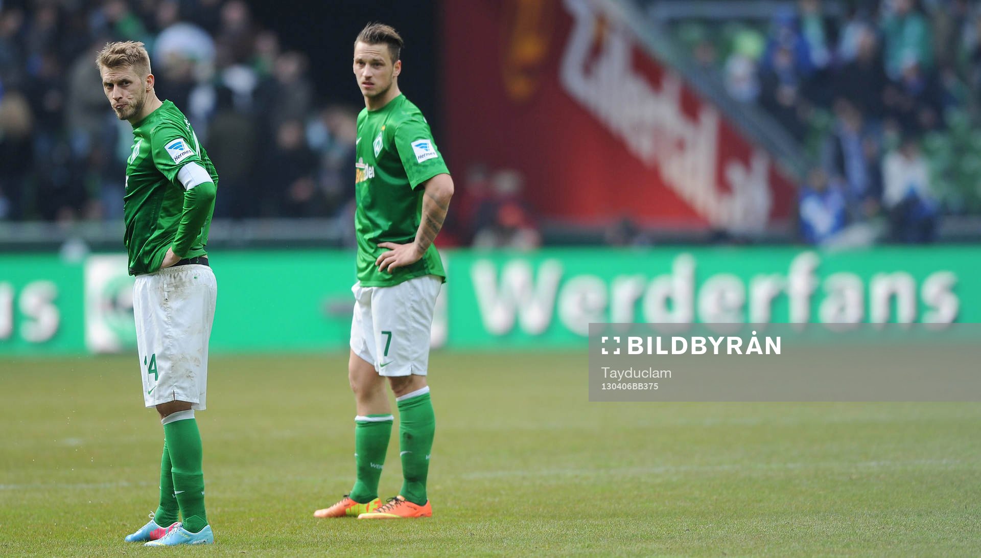 v.l. Aaron Hunt, Marko Arnautovic (Bremen)
