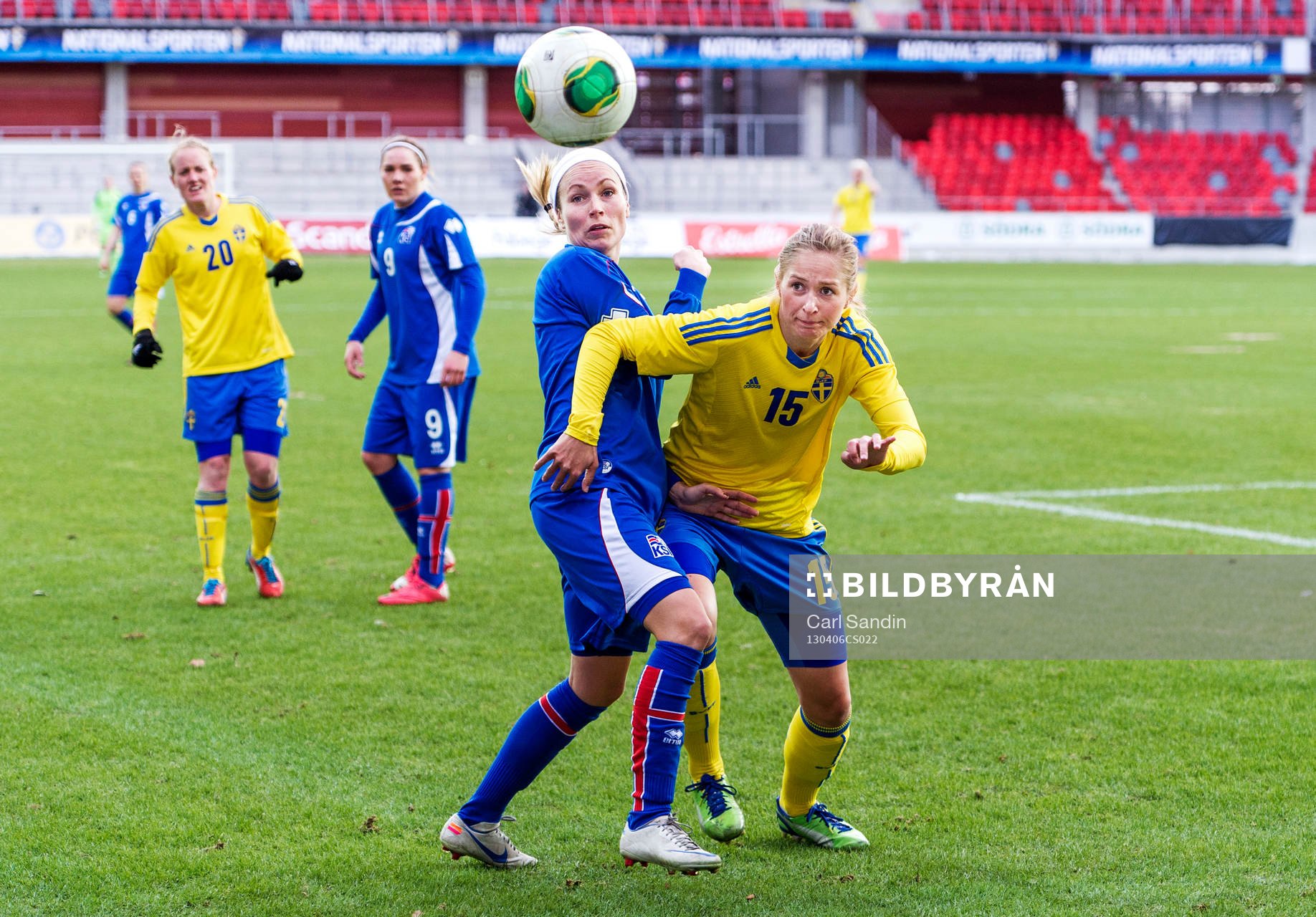 Närkamp mellan Dora Maria Larusdottir, Island, och Emmelie